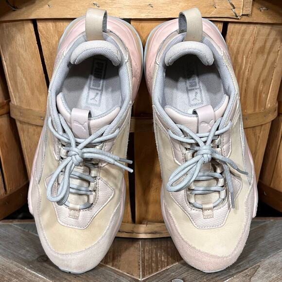 Puma Thunder Desert Particle Beige Pink Tan Leather Suede Sneakers Womens Size 8 - Picture 9 of 11